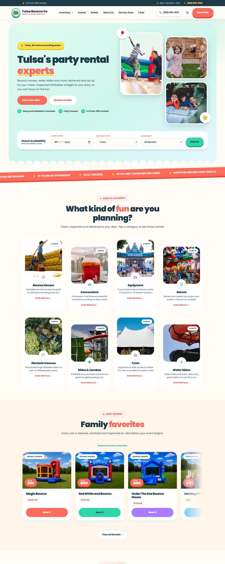 Confetti design, home page