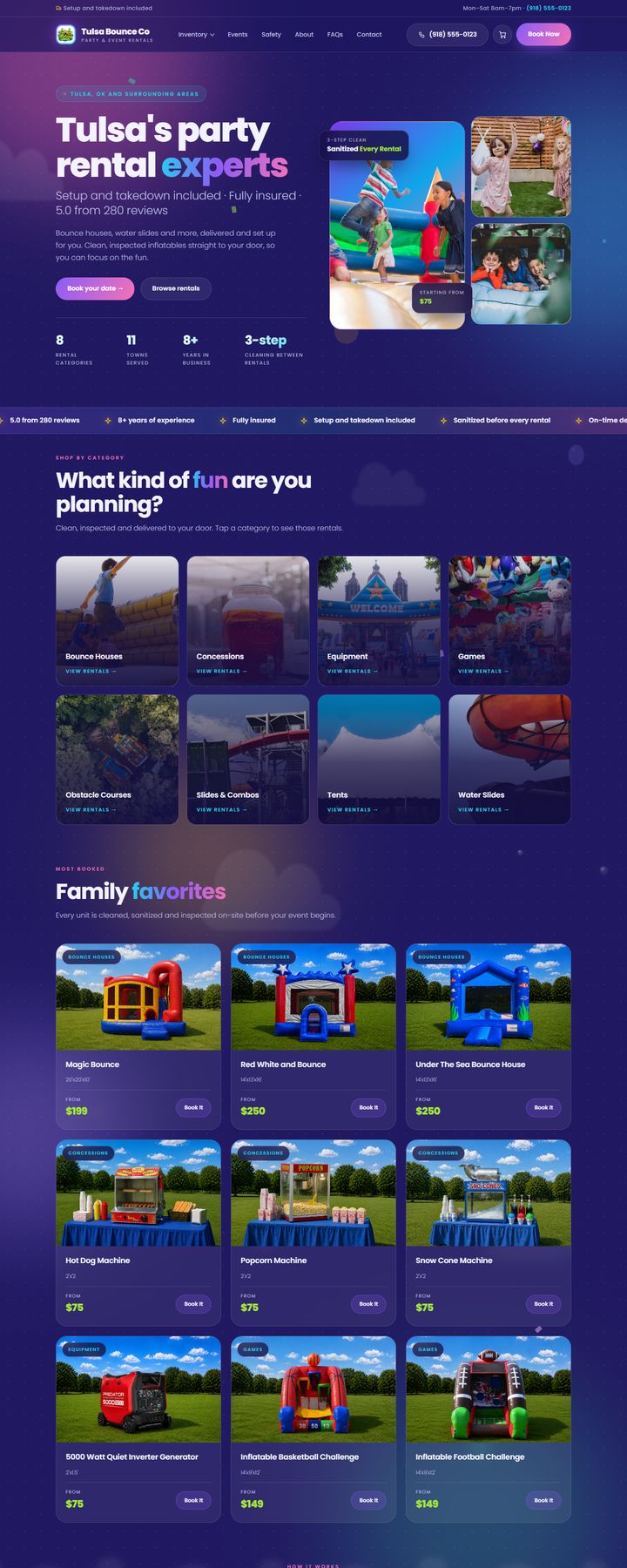Glow design, home page