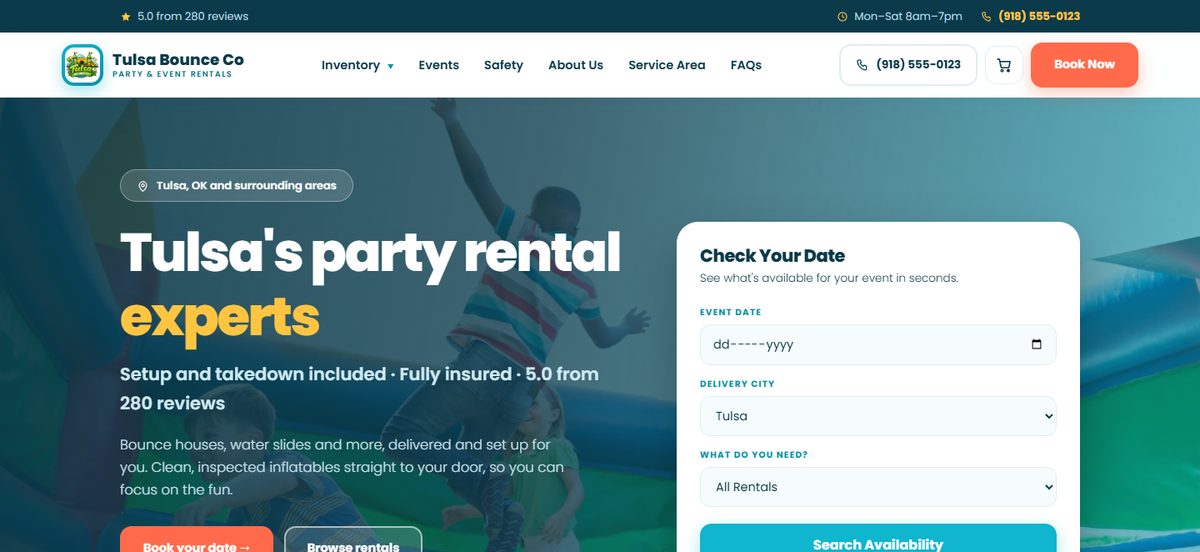 Splash design, home page